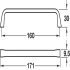 Este Pull Handle Zinc Alloy Bru Gold 160mm Fixing Centres - view 2
