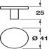 Como Knob Zinc Alloy Matte Black D41x25mm - view 2