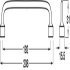 Floid Bar Handle Zinc Alloy Brushed Gold 192mm Fixing Centres - view 3