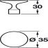 Floid Knob Zinc Alloy Pewter Effect D35x30mm - view 3