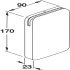 Kinvaro D-M Cover Cap 165x90mm Plastic Black - view 2