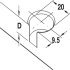 Rafix 20 FF Housing wo Ridge 19mm Plastic Wht - view 2