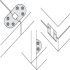 Self Supp.Fold Table Hinge Rectangle Brs Matte - view 5