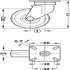 D50mm Castor Swivel without Brake Plastic Galvanised - view 3