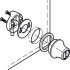 Glass Door Cyl Lock Diff PL3001 MNP - view 3