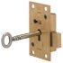 Straight Cupboard Rim Lock Brass KA 230.09.801