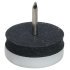 Pin Type Glide D30mm Plastic Wht/Black Rubber 650.04.300