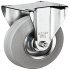 D125mm Castor Swivel with Brake Plastic Galvanised - view 3