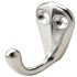 Coat Hook Sgl 2H 21x33x40x9mm Aluminium Polished - view 2