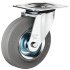D125mm Castor Swivel with Brake Plastic Galvanised - view 2