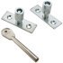 Sash Window Locks With Key Steel/Brs Sat 971.00.410