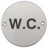 Graphic Sign D76mm-W.C. SSS/Black 987.15.800