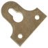 Mirror Plate 38x38mm Keyhole Steel Brass 291.06.511