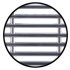 Ventilation Grille Rectangle 170x42mm Plastic Chrome - view 2
