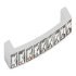 Crystal D Pull Handle Zinc Alloy Polished Chrome 96mm Fixing Centres 103.29.221
