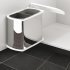 Hailo Duo 450 Bin Hinged 2x8L Stainless Steel/Wht 502.62.023