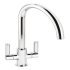 Abode AT2138 Globe Dual Lvr C-Tap Chrome 569.90.394
