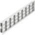 Ventilation Grille Rectangle 458x65mm Plastic Matte Silver 571.77.900