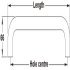 Pull Handle BT D19x305mm Fixing Centres Aluminium SAA 905.01.093