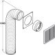 Manrose 100mm Grv Grille Duct Set 1m Wht