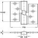 Butt Hinge Rising 102x76mm ACW 304 SSS