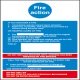 Sign 300x200mm-Fire action Wht/Blue/Red