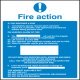 Sign 300x200mm-Fire action Wht/Blue