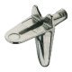Shelf Support D3mm w Lip Plug Zinc Alloy NP
