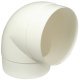 Manrose D100mm 90D Pipe Conn PVC Wht