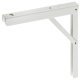 Hinged Bracket Adj 400mm 60kg/Pr White