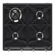 Smeg Vic SR964NGH Hob Gas 4Z Black/Stainless Steel
