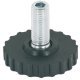 Base Leveller Plastic Black M8x22mm D25x10mm