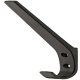 Hat+Coat Hook 160x98x23mm 23mm Fixing Centres Plastic Black