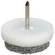 Pin Type Felt Glide D24mm Plastic Wht/Grey