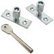 Sash Window Locks With Key Steel/Brs Sat