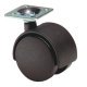 D40mm Twin Castor Swivel with Brake Plastic Bk