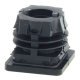Square Plug 30x30mm w M10 Int Thr Plastic Black