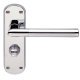 Mitred Lever Hdls/Plt WC Lock Brass P/SC