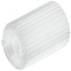 Sleeve Ribbed M6 D10x18mm Plastic Wht