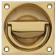 Flush Ring Pull Handle 90x90mm Brass Polished Brass
