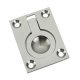 Flush Ring Pull Handle 50x38x11mm Brass PC