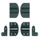 105D Chest Lid Hinge Rectangle Stainless Steel/Plastic Grey/Black