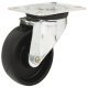D80mm Castor Swivel without Brake Plastic Galvanised/Bk