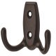 Coat Hook Dbl 76x46x20mm Zinc Alloy ORB