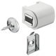 Magnetic Catch+Plt 3.0kg SF Steel/Plastic White