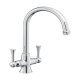 Rectangle Estuary TES1CM D.Lvr Tap Brs Chrome