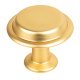 Land Knob Zinc Alloy Brushed Gold D40x33mm