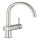 Grohe Vento 30427DC0 Sgl Lvr C-Tap Brushed Stainless Steel
