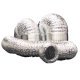 Manrose 150mm Flx Rnd Duct Aluminium Silver 1.5m
