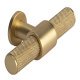 Harlington T Knob Steel Sat Brs 80x38mm